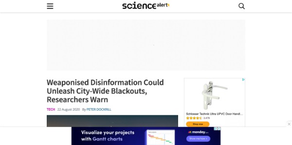 AWD Weaponised Disinformation Could Unleash City Wide Blackouts, Researchers Warn Sc www.sciencealert.com